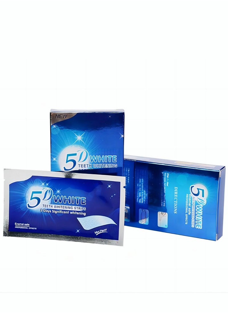 SMILEKIT - 5D White Whitestrips Teeth Whitening Strips Set 14Pieces - Image 1