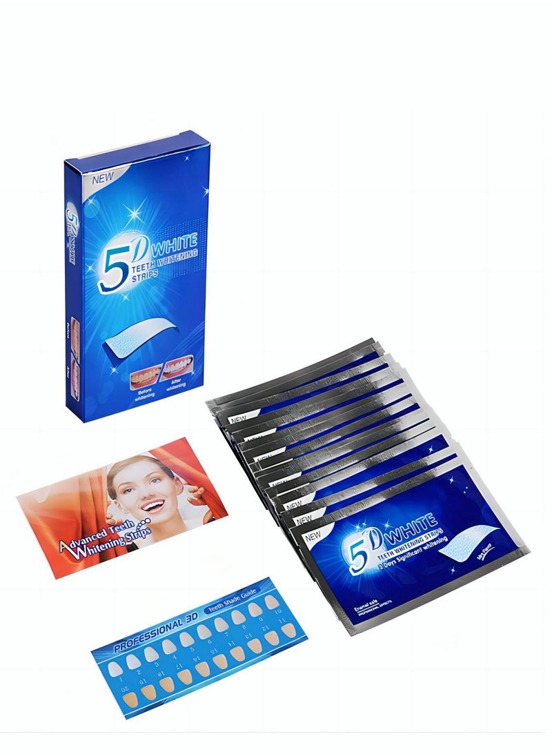 SMILEKIT - 5D White Whitestrips Teeth Whitening Strips Set 14Pieces - Image 1