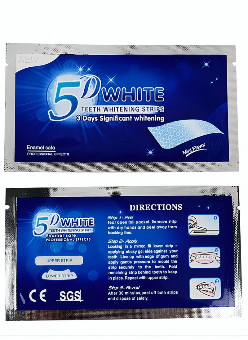 SMILEKIT - 5D White Whitestrips Teeth Whitening Strips Set 14Pieces - Image 1
