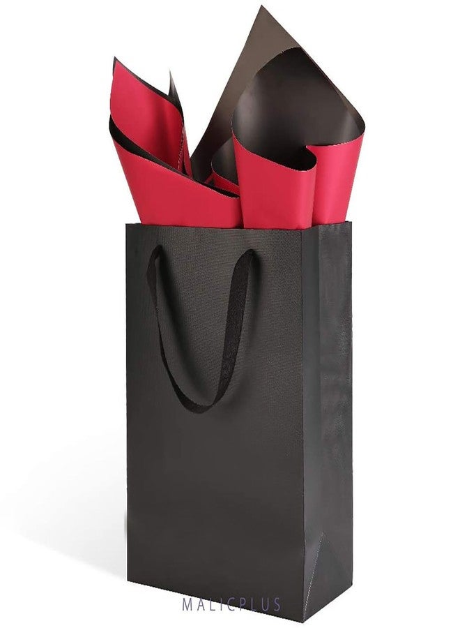 MALICPLUS 12 Large Gift Bags 10x5x13 Inches, Premium Matte Black Large Gift Bags with Handles for All Occasions (Grain Textured Finish) - Image 3