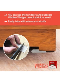 WOBBLE WEDGES Wobble Wedges Flexible Plastic Shims, 30 Pack - Made In Usa - Multi-Purpose Shim Wedges For Home Improvement & Work - Plastic Wedge, Table Shims For Leveling, Toilet Shims & Furniture Levelers - Clear  - Image 3