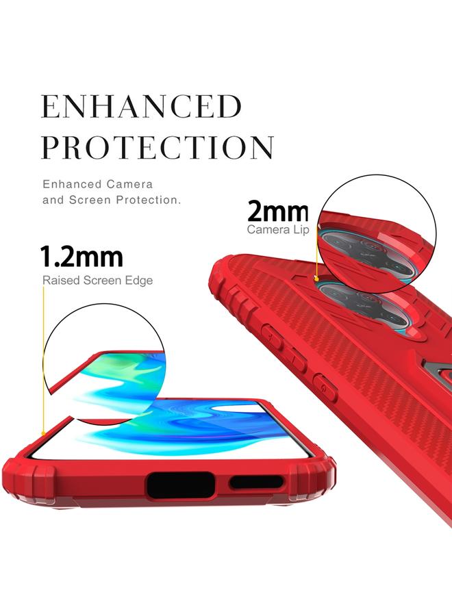 erorex Case For Xiaomi Redmi K30 Pro / Poco F2 Pro 5G Carbon Fiber Protective Case with 360 Degree Rotating Ring Holder - Image 4