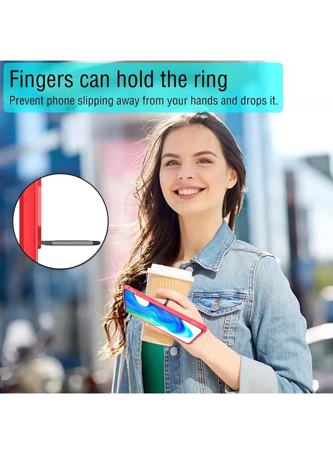 erorex Case For Xiaomi Redmi K30 Pro / Poco F2 Pro 5G Carbon Fiber Protective Case with 360 Degree Rotating Ring Holder - Image 5