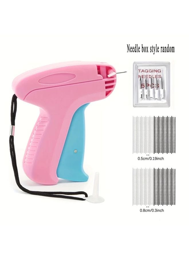 Pink Blue Stitch Gun For Clothes Handheld Quick Clothing Fixer With 6 Needles Fasteners - Image 1