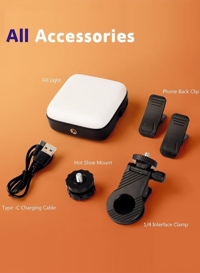 JAJEEK Selfie Light – Phone Light with Front & Back Clip, 3000-9900K Dimmable LED Portable Light, 2000mAh Rechargeable Video Light for Phone Camera, Laptop, TikTok, Makeup & Live Streaming - Image 4