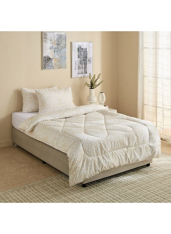 Home Box Microfiber Comforter Set - Beige - Single - Image 5