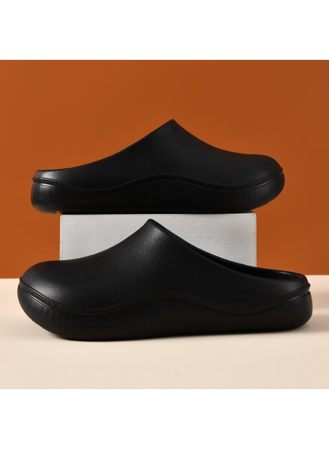 Surgical shoes, chef shoes, unisex fully enclosed breathable shoes, protective shoes suitable for doctors, nurses, chefs, and laboratory workers. Non-slip sandals (black). - Image 5