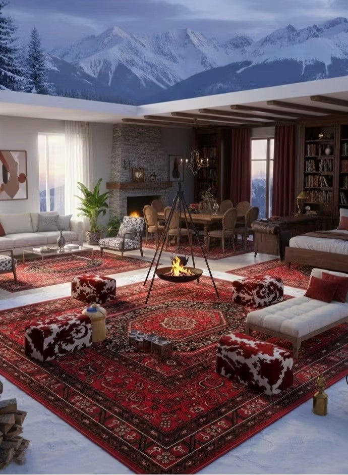 جمورو سجادة الصحراء "القوس" من سيجادتي، مستوحاة من النقوش الشرقية بتفاصيل أنيقة وألوان دافئة، مناسبة للتجمعات الصحراوية، مقاس 80×150 سم - Image 3