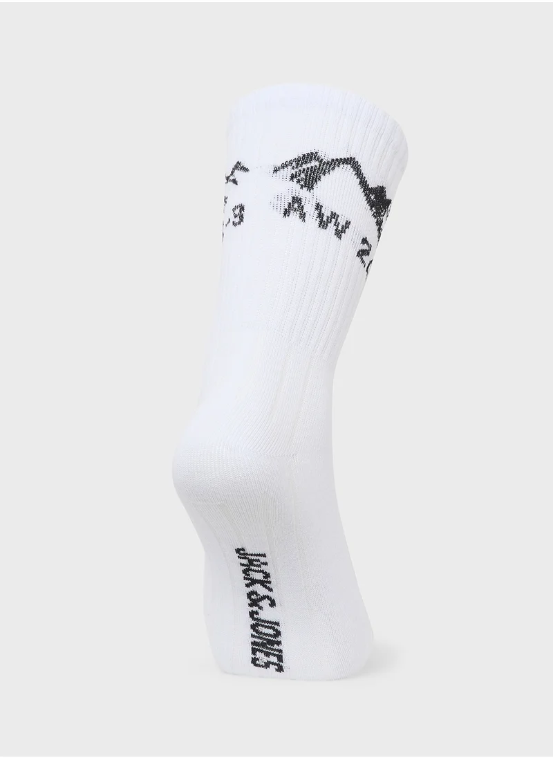 Jack & Jones Junior Youth 5 Pack Logo Socks