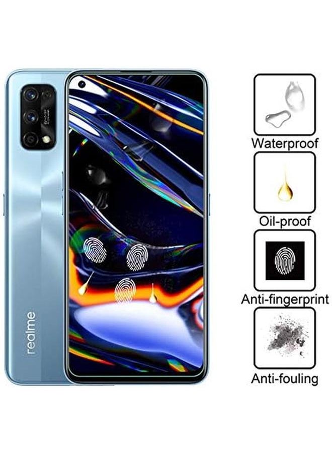 2 Pack Compatible With Realme 7 Pro Screen Protector Tempered Glass For Realme 7 Pro 9H Scratch Resistant Bubble Free Easy To Install