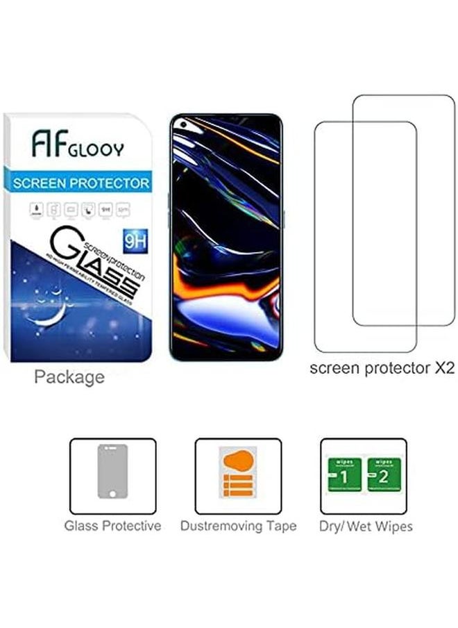 2 Pack Compatible With Realme 7 Pro Screen Protector Tempered Glass For Realme 7 Pro 9H Scratch Resistant Bubble Free Easy To Install
