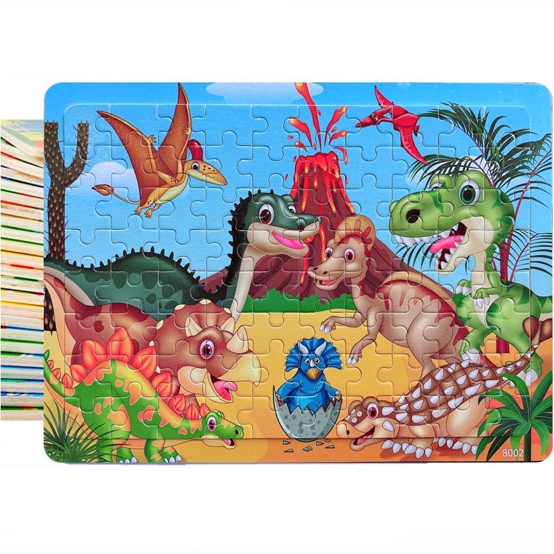 Factory 80 Pieces Wooden Wooden Puzzle Puzzle Children'S Early Education Educational Toys Sale Customized. System - Image 2