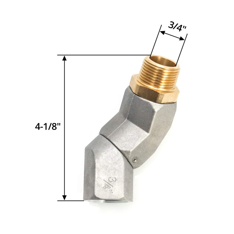 woobles Plane Fuel Swivel Connector, Fuel Hose Swivel, 2 Pack 3/4 Inch NPT Fuel Transfer Hose Swivel, 360 Rotating Fuel Nozzle Connectors, Fuel Plane Swivel, Zinc Alloy 2 Pack 0.75 Inch - Image 5