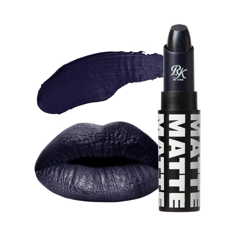Ruby Kisses Lipstick Matte Finish LongLasting Highly Pigmented Smooth Apply Full Coverage Lip Color Makeup BlackBlue
