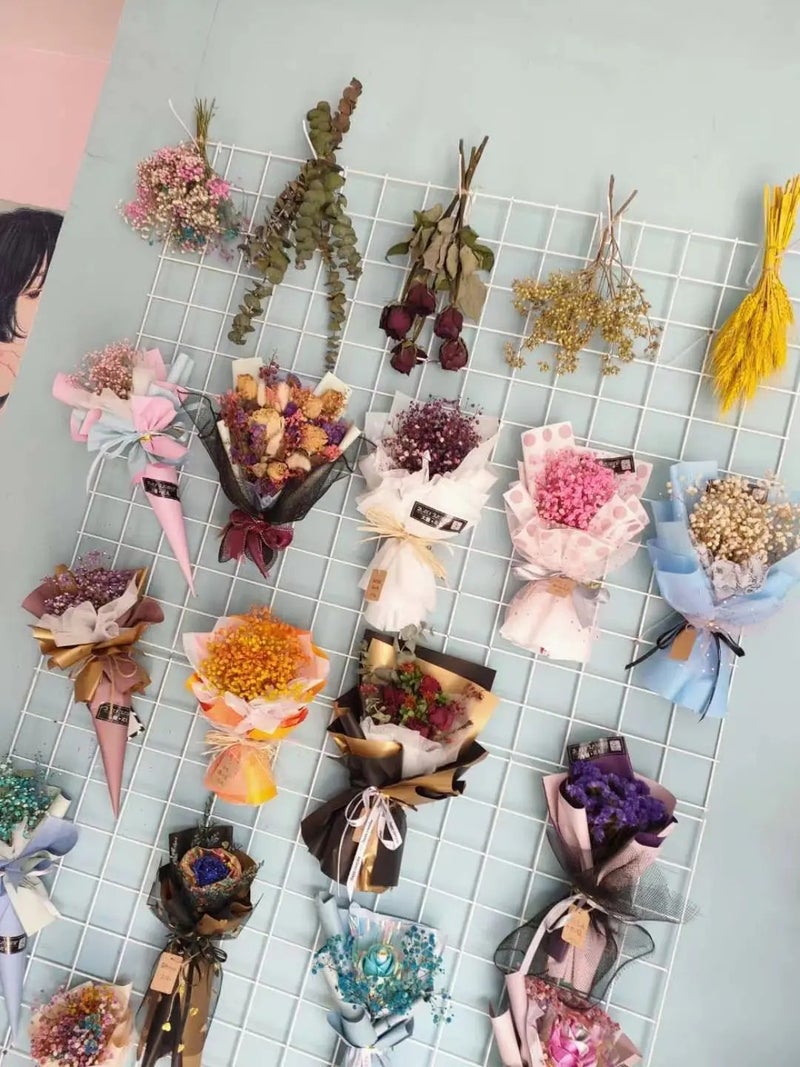 Bluejw QSLH-V024 Handmade Mini Dried Flower Bouquet – Preserved Dried Flowers & Natural Dried Plants for Vase Decoration, Long-Lasting Home & Wedding Decor - Image 1