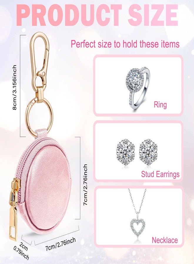 LUCKINEE Portable Gym Jewelry Ring Holder Keychain, Small Travel Ring Holder Earring Stud Necklace Storage Case Ring Holder Gifts for Women and Girls - Image 4