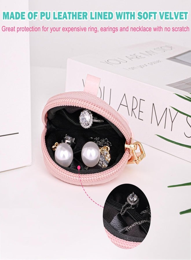 LUCKINEE Portable Gym Jewelry Ring Holder Keychain, Small Travel Ring Holder Earring Stud Necklace Storage Case Ring Holder Gifts for Women and Girls - Image 2