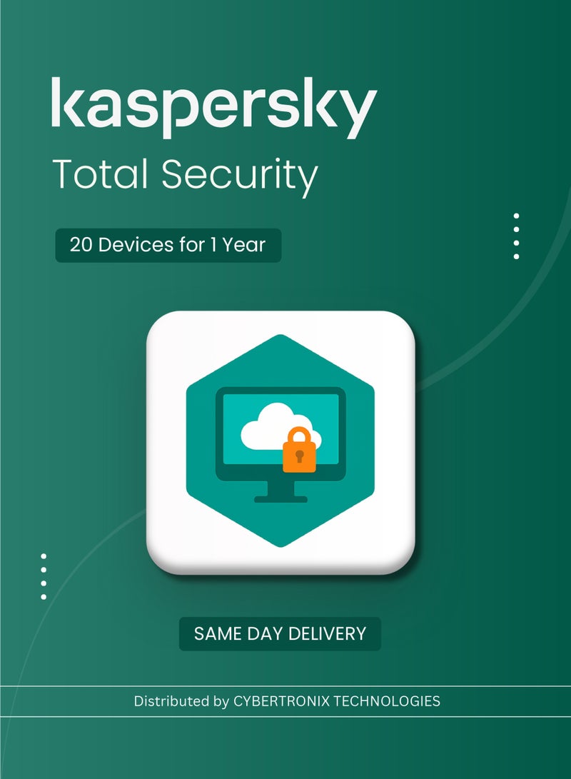 Kaspersky كاسبرسكي توتال سكيورتي | 20 جهاز 1 سنة | 2025 | ترخيص رقمي | توصيل في نفس اليوم