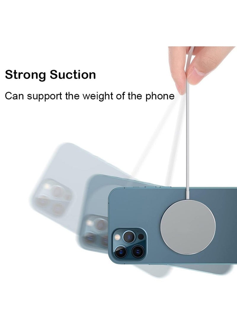 جويز شاحن Mag-Safe لهاتف iPhone مع شحن سريع عبر USB-C، شحن PD لاسلكي مغناطيسي سريع بقوة تصل إلى 15 واط، متوافق مع سلسلة iPhone 15، 14، 13، 12 وسماعات AirPods Pro2، باللون الأبيض. - Image 5