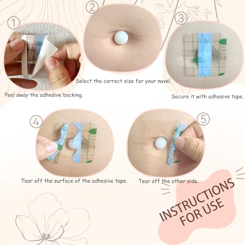 Heyshapeing 5PCS (Ball-Shaped) Belly Button Plug Post Tummy Tuck Soft Silicone Belly Button Trainer Tummy Tuck for Liposuction(5pcs+Tape) - Image 5