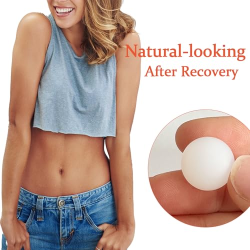 Heyshapeing 5PCS (Ball-Shaped) Belly Button Plug Post Tummy Tuck Soft Silicone Belly Button Trainer Tummy Tuck for Liposuction(5pcs+Tape) - Image 3