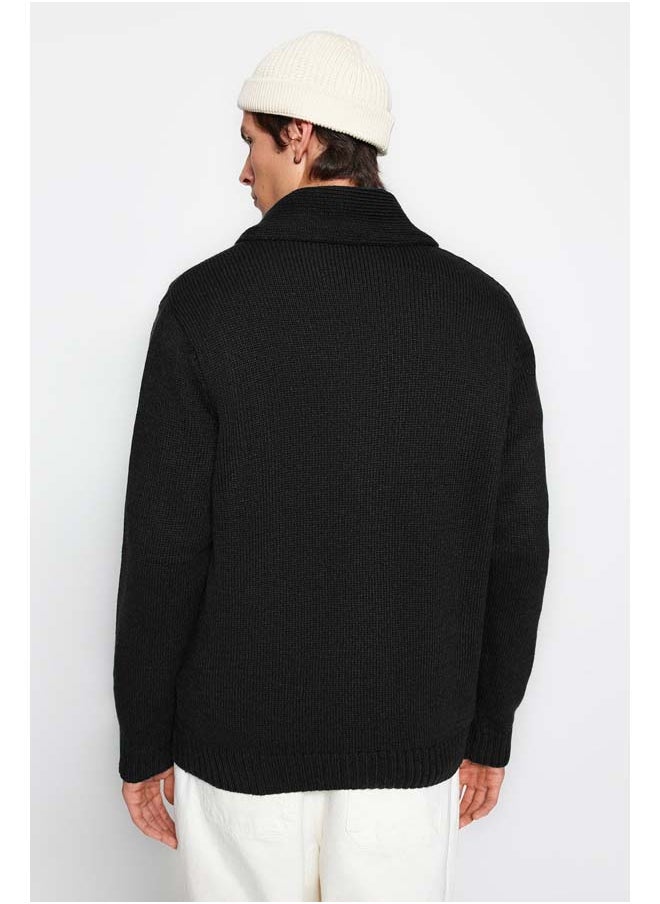 Black Regular Wool Shawl Collar Plain Knitwear Cardigan TMNAW22HI0131 - pzsku/Z536CDCB1D8F6EFC6B191Z/45/_/1737375981/cc24379f-3d3c-4fcd-8bf3-9c5bb4213616