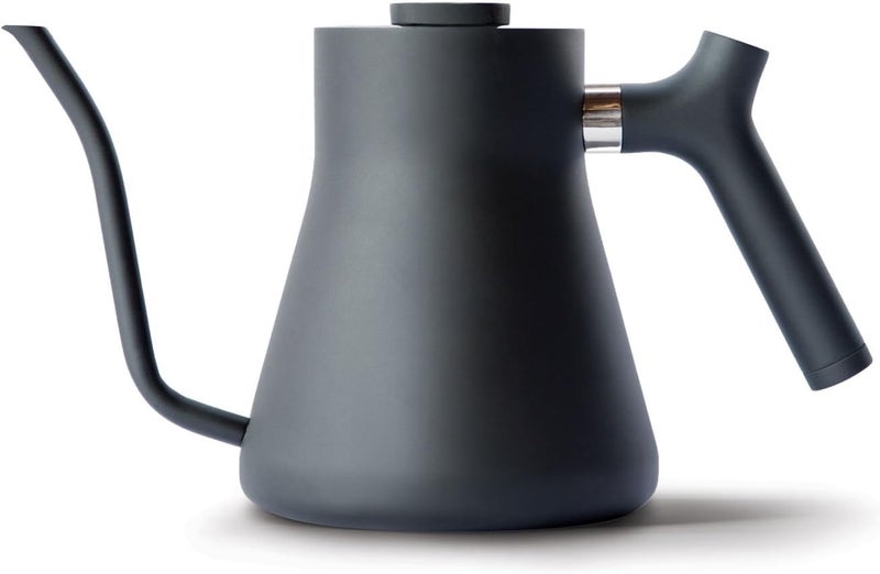 Fellow Stagg Stovetop Pour-Over Coffee and Tea Kettle - Gooseneck Teapot with Precision Pour Spout, Built-in Thermometer, Matte Black, 1 Litre - Image 1
