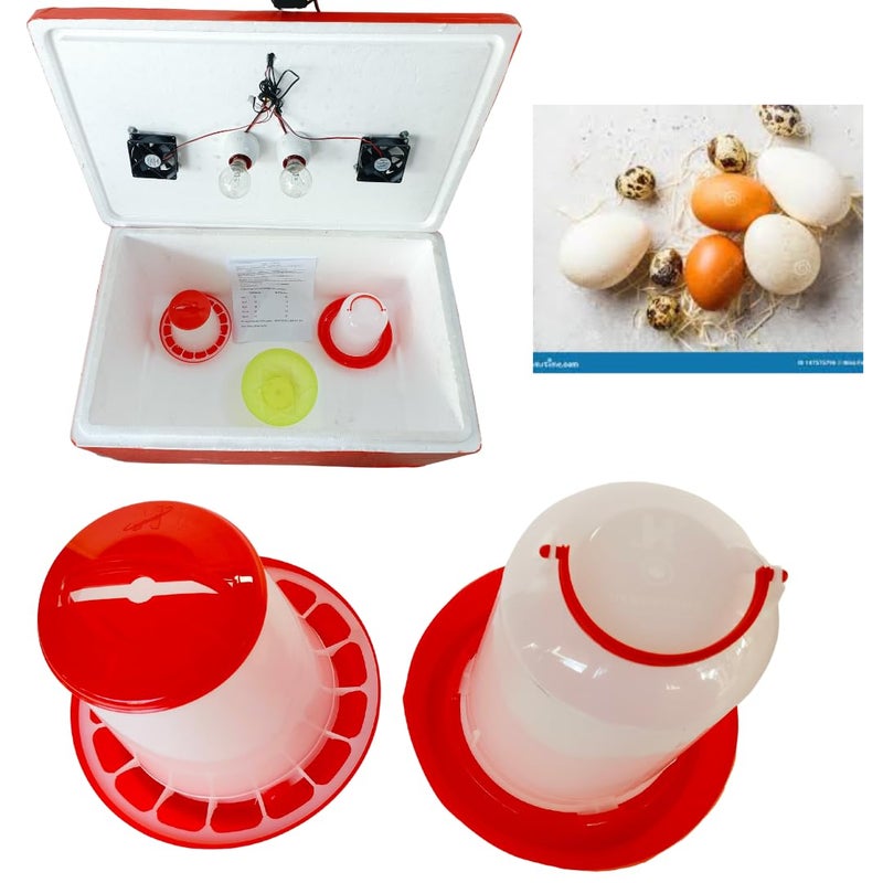 HUMBE&CO - Save Trees, Save Earth حاضنة بيض HUMBE&CO من مادة EPS حاملة مزدوجة، مراوح و 1 مغذي 1 شارب مجاني - Image 5