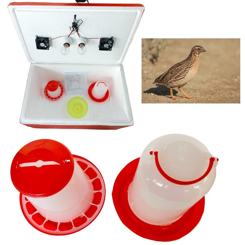 HUMBE&CO - Save Trees, Save Earth حاضنة بيض HUMBE&CO من مادة EPS حاملة مزدوجة، مراوح و 1 مغذي 1 شارب مجاني - Image 1