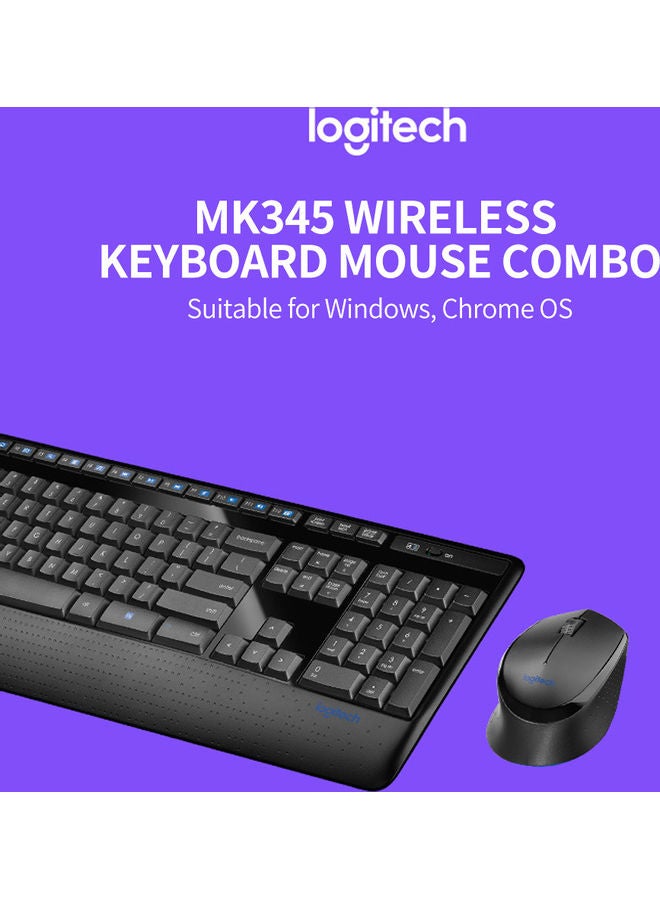 Logitech MK345 Wireless Keyboard And Mouse Set Black - Image 4
