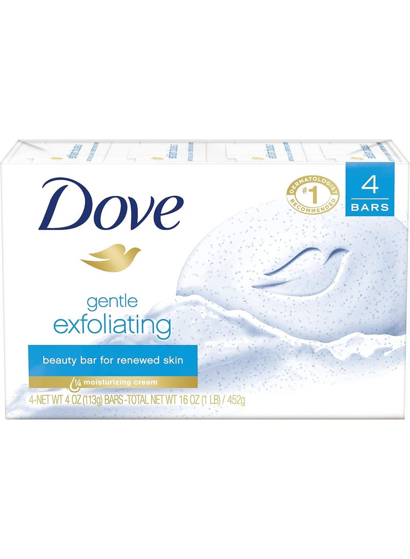 Dove Beauty Bar for Softer Skin Gentle Exfoliating More Moisturizing Than Bar Soap, 3.75 Ounce (Pack of 4) - Image 2