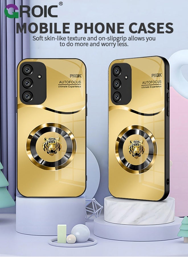 GROIC Back Cover Case for Samsung Galaxy S25 Plus Soft Flexible TPU Shockproof Protective Tiger Pattern Electroplating Glass for Samsung Galaxy S25+ Cover - Image 2