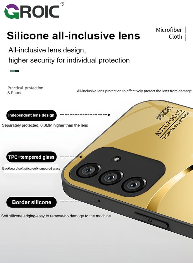 GROIC Back Cover Case for Samsung Galaxy S25 Plus Soft Flexible TPU Shockproof Protective Tiger Pattern Electroplating Glass for Samsung Galaxy S25+ Cover - Image 5