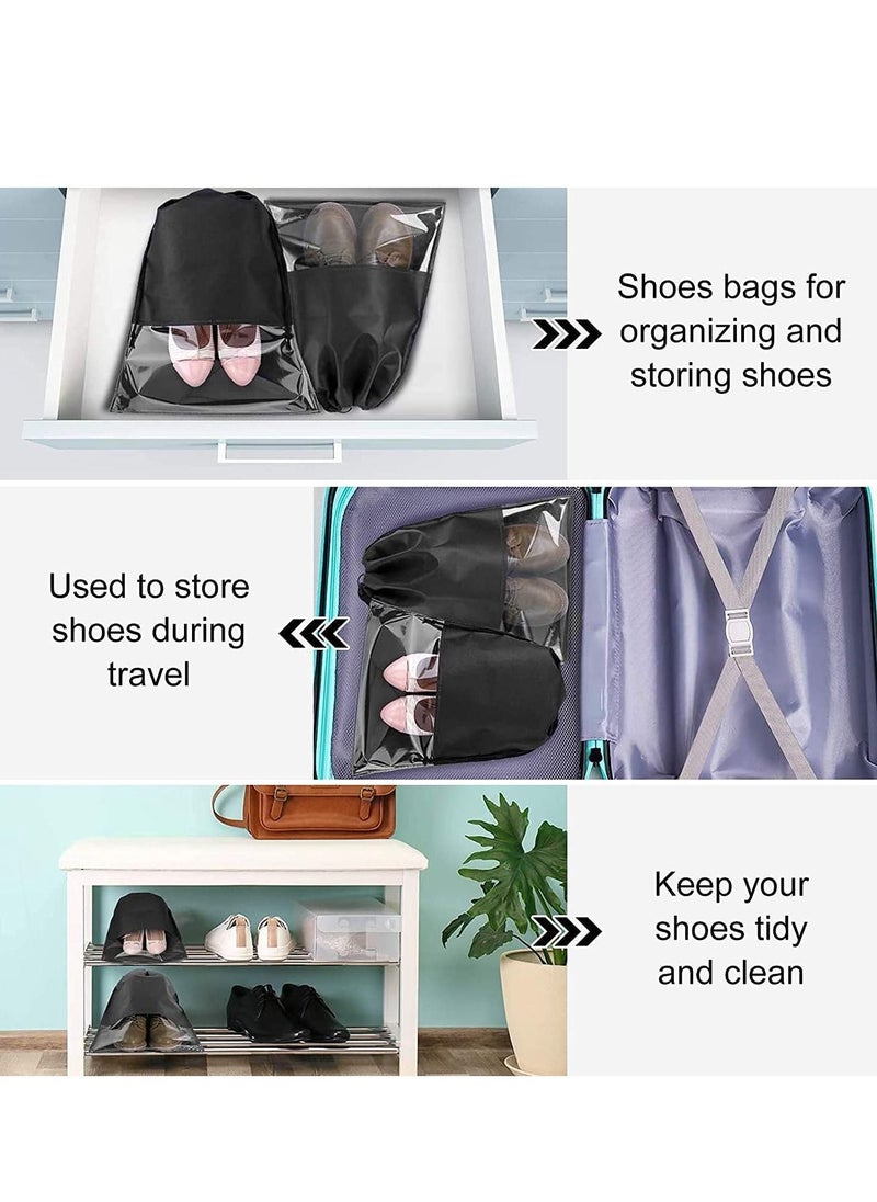 SKY-TOUCH - 12-Pieces Portable Travel Shoe Bags Storage Organizer Bag 44x32centimeter - Image 1