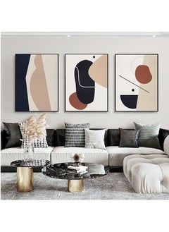 FASHION HOME 3PCS Wall Art Bright Style Minimalist Decor Modern Abstract Canvas Prints Poster Picture Framed Paintings Decorations  - Image 4