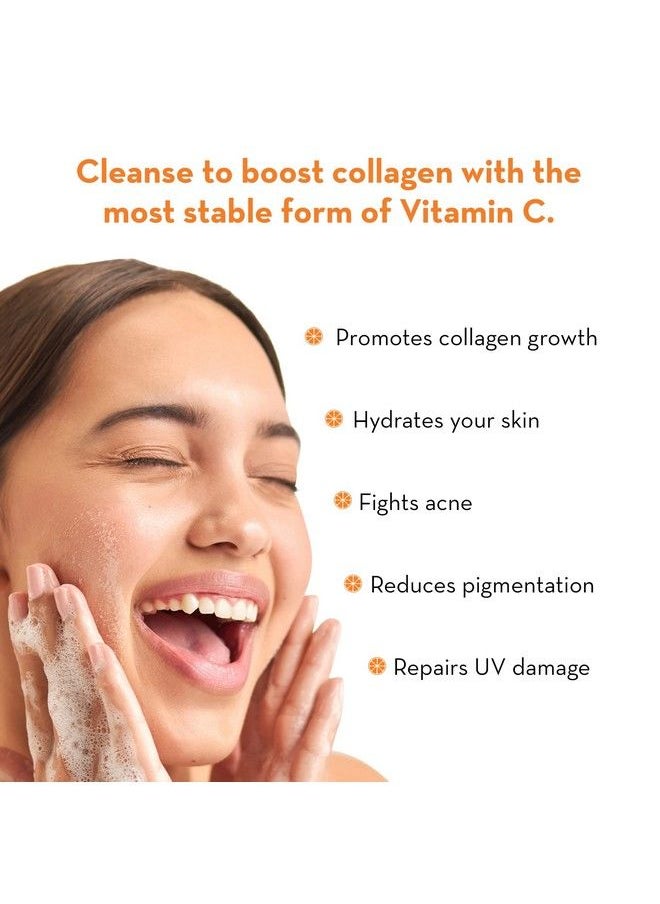 Plush High On Collagen Gentle Face Wash With Niacinamide; Vitamin C Infused Skincare; Natural Beads For Mild Exfoliation; Fights Pigmentation Dark Spots & Skin Aging; For All Skin Types; 100 Ml  - Image 3