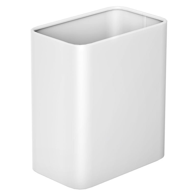 Cesun Small Bathroom Trash Can 2.1 Gallon Wastebasket, Modern Metal Garbage Can Office Waste Basket, White Stainless Steel Trash Bin for Bedroom, Home Office, Toilet, rv, Near Desk, Under Sink. - Image 1