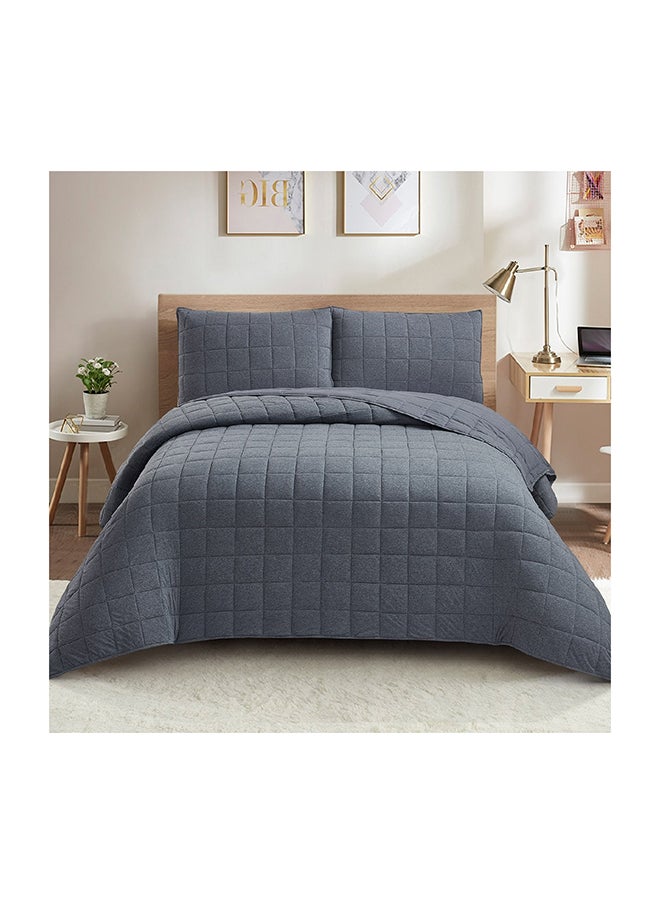 Home Box Knitnook Cotton Jersey 3-Piece King Summer Quilt Comforter Set 240 x 220 cm  - Image 2