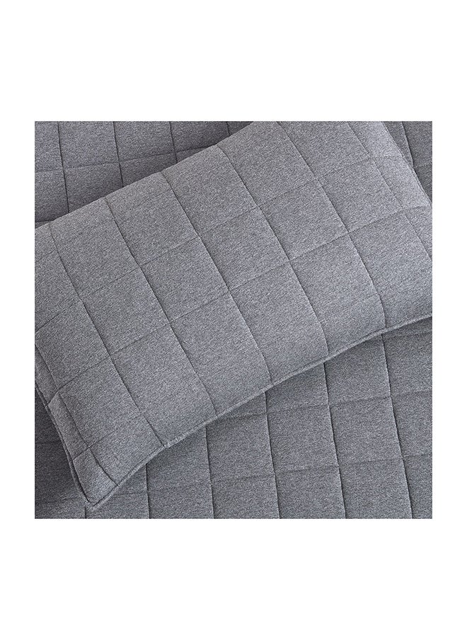 Home Box Knitnook Cotton Jersey 3-Piece King Summer Quilt Comforter Set 240 x 220 cm  - Image 4