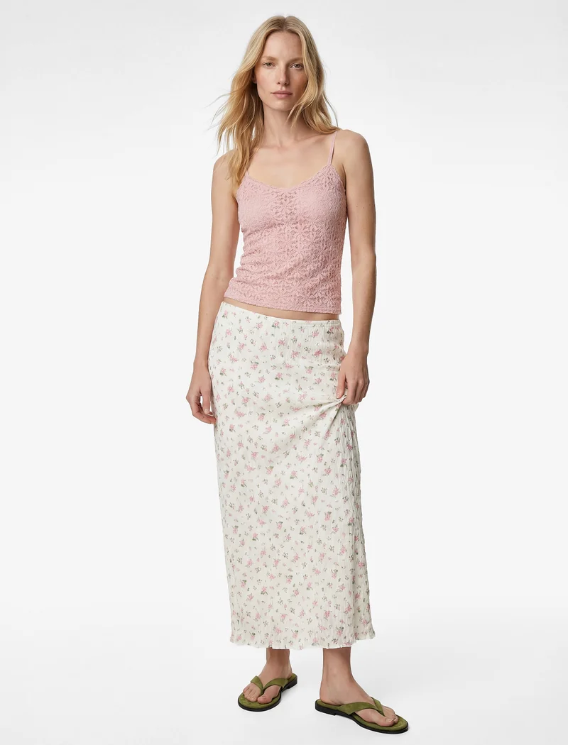 كوتون Maxi Lace Skirt