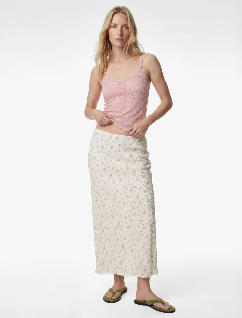 كوتون Maxi Lace Skirt