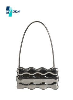 Women's Patent Leather Shiny Shoulder Bag, Ladies Large Armpit Bag Sling Bag Side Bag, Solid Color PU Leather Tote Bag Handbag Gift Bag
