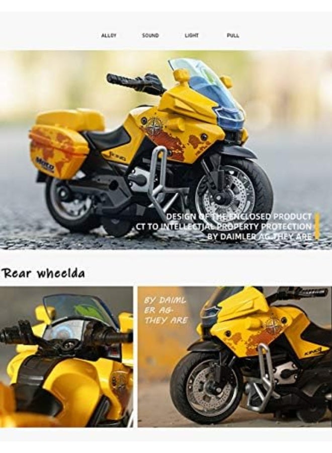 Police Motorcycle Toy - Pull Back Toy Motorcycle with Sound and Light Toy,Toy Motorcycles for Boy,Toys for 3-9 Year Old Boys (Blue) - Image 5