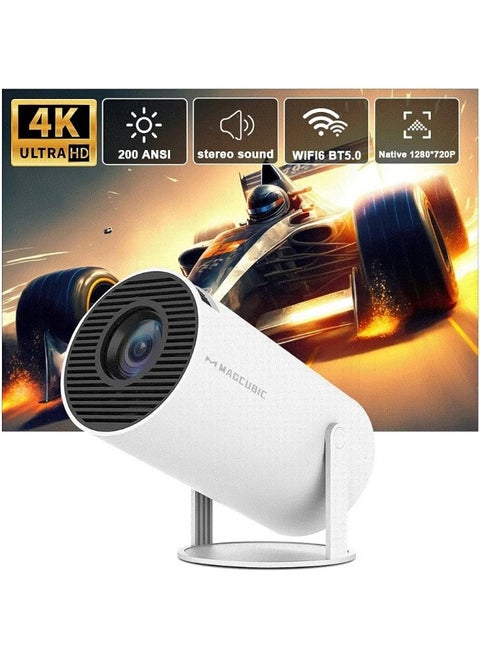 Portable Projector WIFI Android11.0 Support 130 Inches Home Theater Full HD 1080P for Indoor Outdoor Home Compatible with TV Stick/HDMI/USB/PS5/iOS