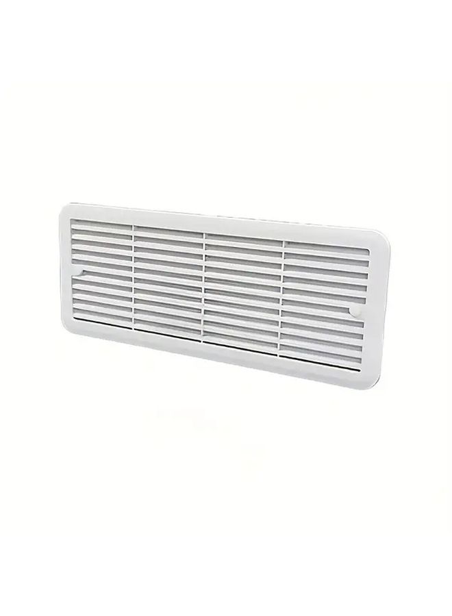 White Thetford Fridge Vent Grille Lid 483mm X 186mm RV Replacement Part With Vertical Ridges For Enhanced Airflow Durable Plastic Construction Compatible With Caravan Motorhome Refrigerators Vehicle Cooling Efficiency Sleek Van Ventilated Design Without Battery - Image 3