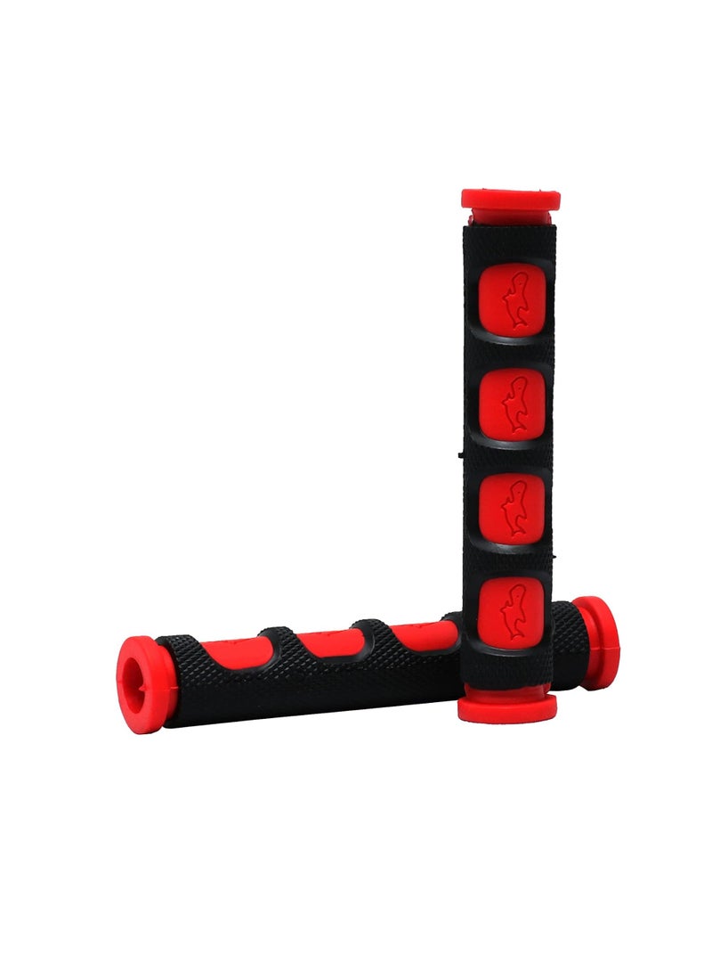 Pair of Environmentally Friendly rubber Motorbike Brake Clutch Lever Cover Handlebar Grips,Flexible Motorcycle Handgrip Guard Black & Red - Image 2