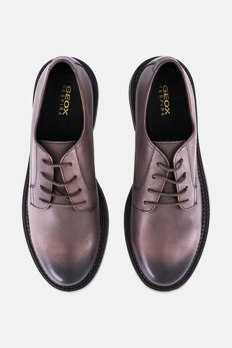 GEOX Women Serilda Lace Up Casual Shoes, Coffee Brown - Image 2