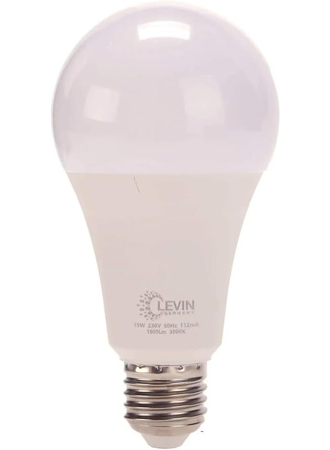 Levin Germany 3000K Led Warm White E27 Screw Type Bulb 15W - Image 2