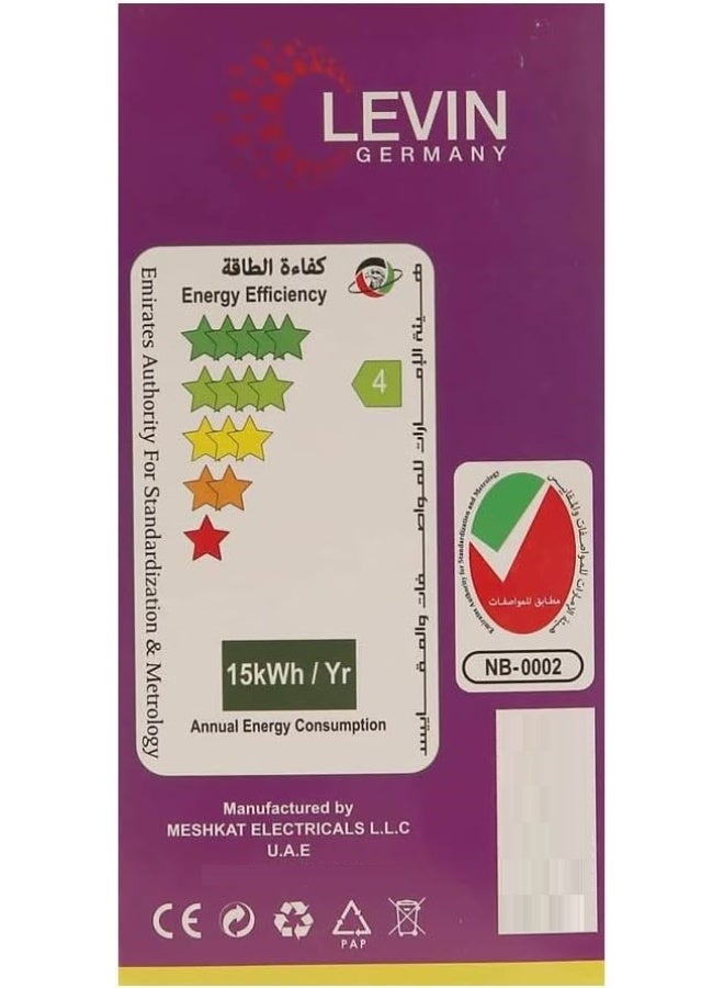 Levin Germany 3000K Led Warm White E27 Screw Type Bulb 15W - Image 5