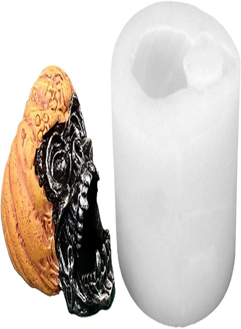 GGOOT Halloween Skull Silicone Mold | 3D Pumpkin Skull Shape Silicone Mold for Candle Making,Versatile Resin Casting Molds for Home Decor Aromatherapy Candle Soap Making  - Image 1